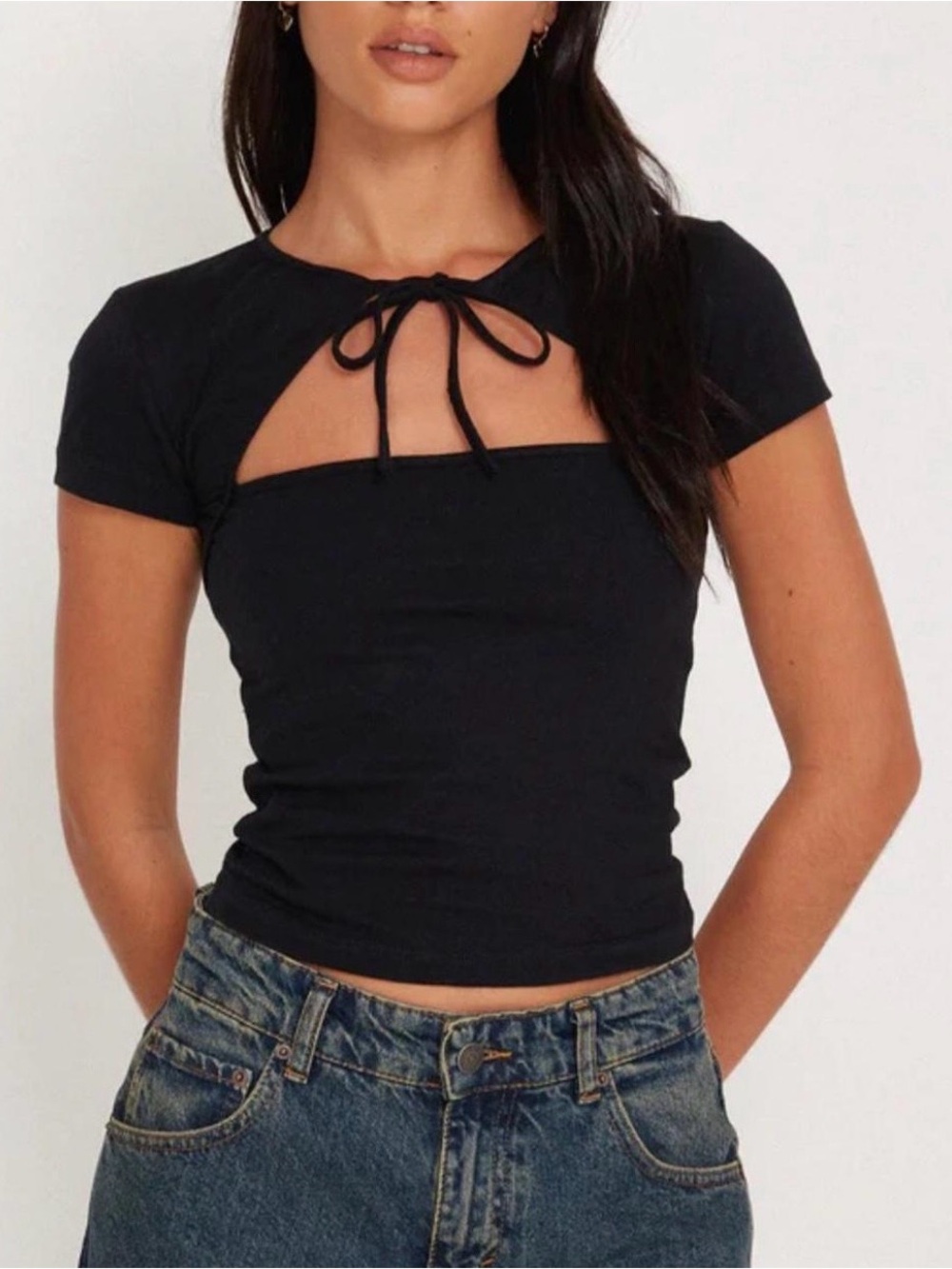 Motel Rocks tie short sleeve top